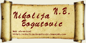 Nikolija Bogutović vizit kartica